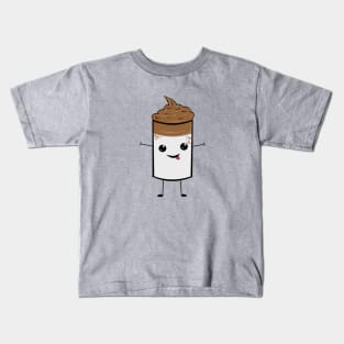 Cute Kawaii Dalgona Coffee Kids T-Shirt